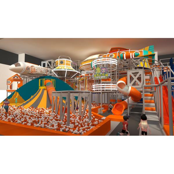 Customizable Indoor Play Structure for Kids with Slides and Ball Pits