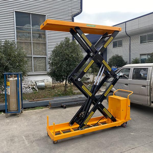 CE Approval Electric Scissor Lift Tables Portable 4000Kg 24V Battery