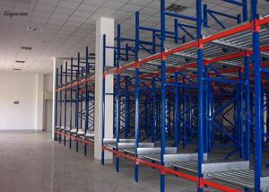 China Flexible Flow Through Racking System , Gravity Warehouse Roller Racking Systems wholesale