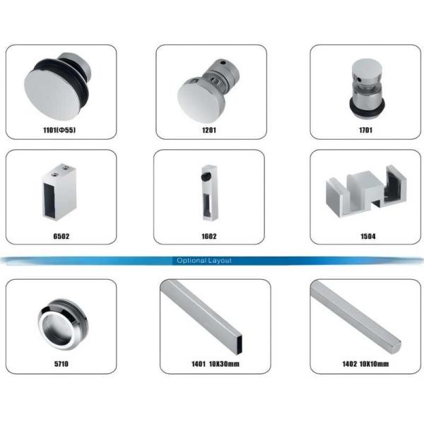 Easy Installation Glass Sliding Door Fittings Long Lasting Shower Door Wheels