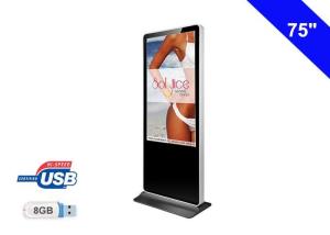 China Iphone Style Free Standing LCD Display Media Player Board Display wholesale