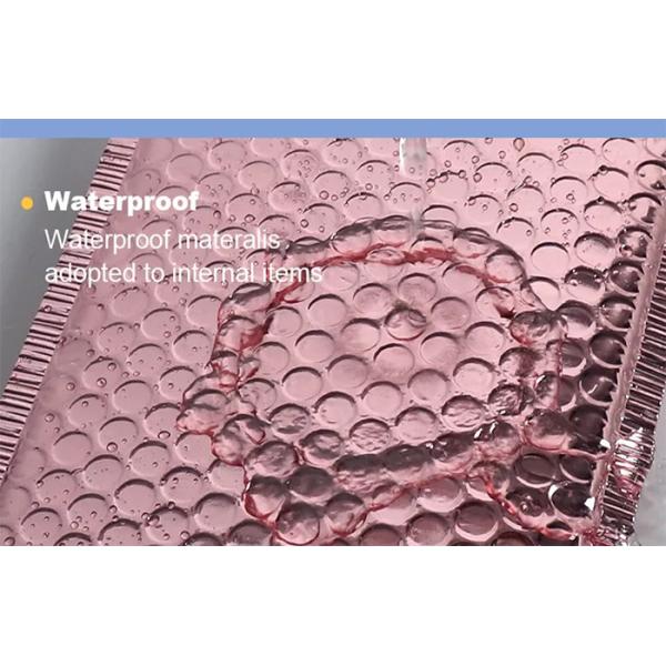 Custom Printed Colorful Air Padded Bubble Mailers Shipping Package Rose Gold Poly