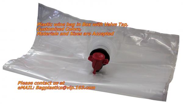 3l 5l 10l bag in box packaging wine bag with vitop tap,5L/10L/20L transparent/VMPET wine bag in a box/bag in box/liquid