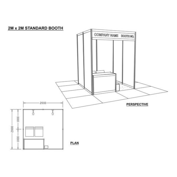 2x2M System Booth, Chinese Modular Aluminum Exhibition Booth Supplier, Exhibition Stand Factory In China