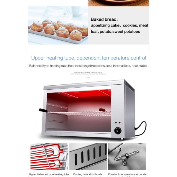 Electric Kitchen Equipment Counter Top Salamander Oven with Temperature Selector 50-300C