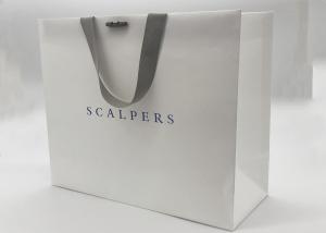Corporate Retail Branded Carrier Bags With Own Logo , Branded Paper Bags with button closer