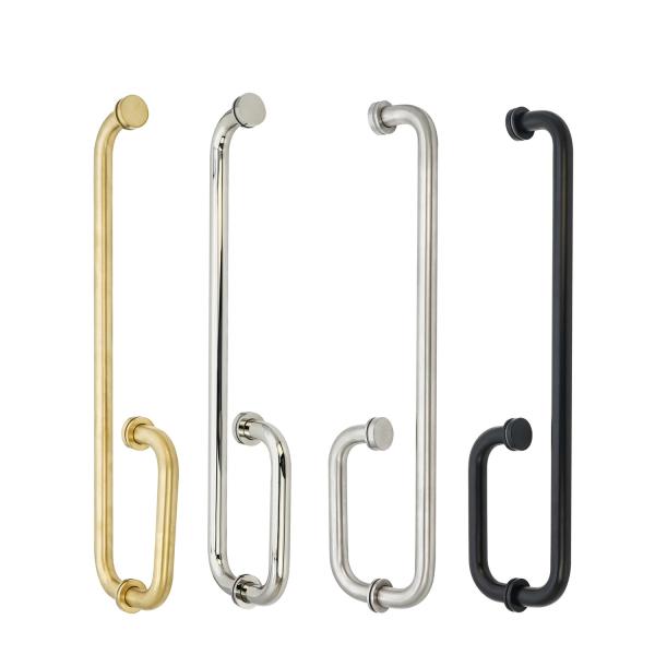 Hotel Bathroom Office Entry Pull Handles with Stainless Steel 304 Brushed Gold Finish