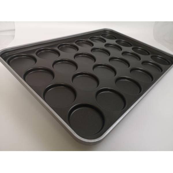 4" 24 Links Aluminum Hamburger Bun Baking Pan Easy Cleaning
