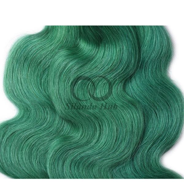 Green Body Wave Remy Human Hair Bundles Sew In Weave Bundles Brazilian Bundle Deals