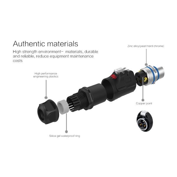 CNLINKO M24 Plug and Socket 10 Pin Aviation Waterproof Power signal Cable Plug Connector