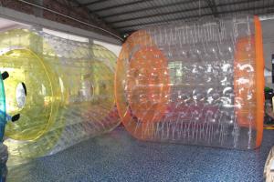 China Clear PVC Inflatable Water Games / Transparent Inflatable Rolling Tube wholesale