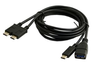 Dual Type C USB Data Cable Robust EMI Performance For 13 Inch Macbook Pro