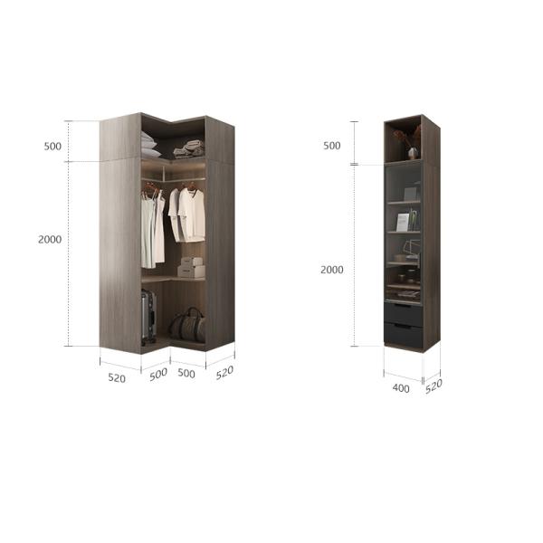 Classic Cloth Wardrobe Walk In Closet , Attic Walk In Closet Wardrobe Glass