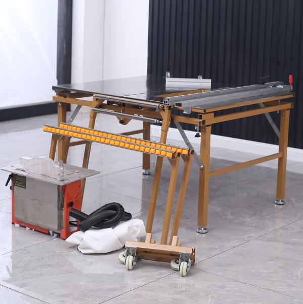 Quality 120*100cm Lightweight Portable Sliding Table Saw With Vacuum Cleaner for sale