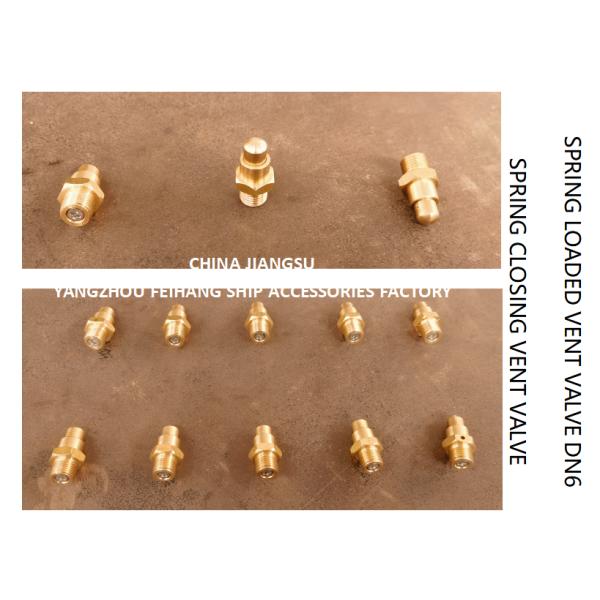 DN6 Size Spring Loaded Vent Valve with Threaded Connection Compliant to CB/T3778-1999 Standard