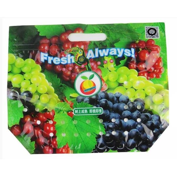 fruit slider package Bag, Fruit Laminated Bunch Bag Slider Zipper Bags Apple / Grape Laminated Bunch Bag