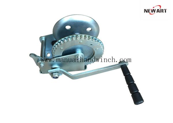 Quality 1200 LB / 1000 LB Boat Hand Winch , White Zinc Plated Boat Trailer Winch For Marine / Construction for sale