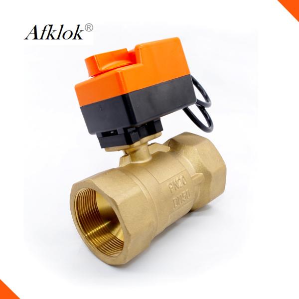 Quality Brass Pneumatic 2 Way Control Valve , High Pressure Ball Valve For Air Conditioner for sale