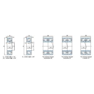 440C SS 7200 Single Row Angular Contact Bearings