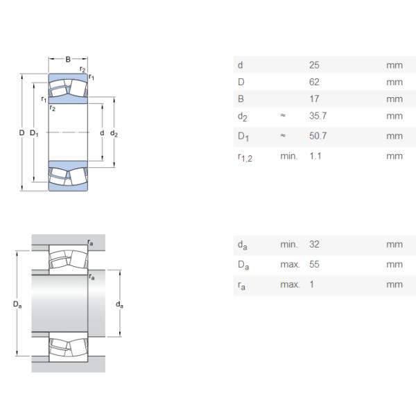 Textile Machinery High Precision Roller Bearing / Plain Thrust Bearing 21305 CC