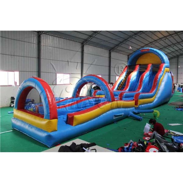 0.9mm PVC Tarpaulin Inflatable Water Slip And Slide 14.6x3.7x6.1m