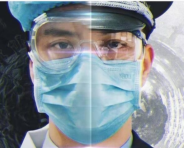 Export Ce Standard Medical Anti-Fog Full-Enclosed Epidemic-Proof Four-Bead Goggles Anti-Spitting Splash Dust-Proof Sourc