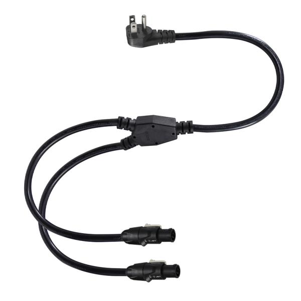 China 14AWG NEMA 5-15P to Dual PowerCON Y-Splitter Cable wholesale