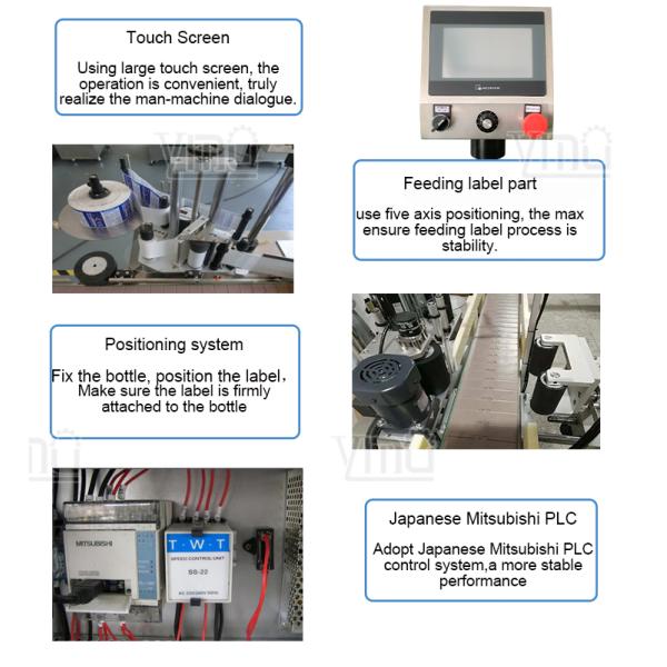 Salad Ready Olives Self Adhesive Half Circle Labeling Machine For Conical Tapered Bottle