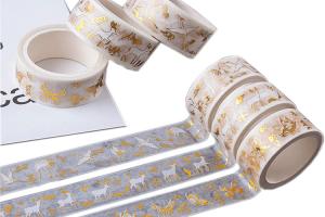 Oil Proof CMYK Foil Washi Tape For Lipstick Packaging