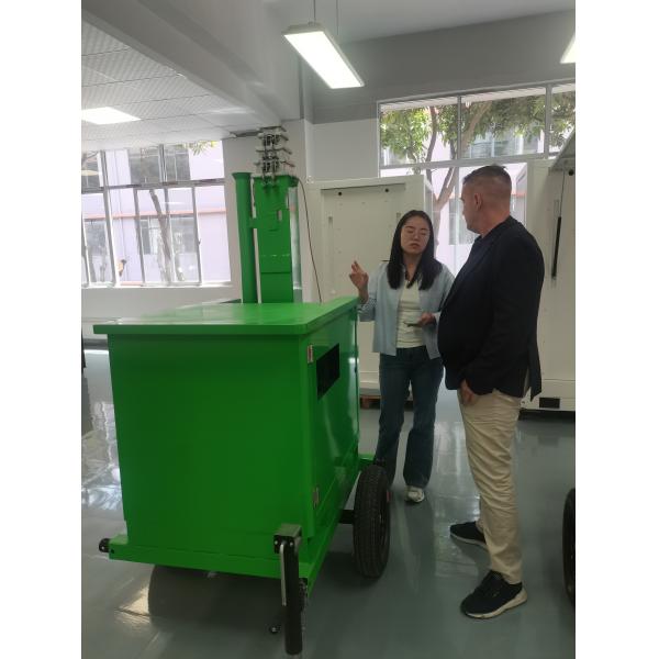 Weather-Resistant Design Solar Powered Camera 5G Video Security Trailer For large-scale factories Monitoring