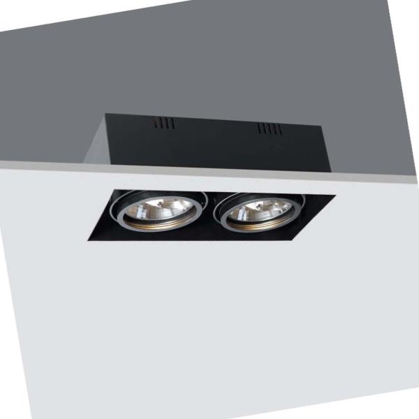 AR111 Trimless LED Recessed Grille Lamp Square Verion IP20 Dia 170x170xH146mm R4B0010