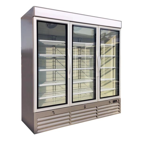 Quality Reach In Upright Display Bar Fridge With Glass Door , Self Contained Embraco Compressor for sale