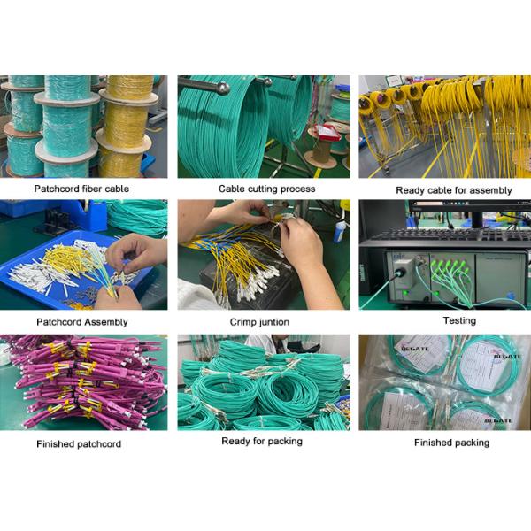 LSZH OM3 Fiber Optic Patch Cords High Strength Coated VF 45 To SC LC Patch Cable