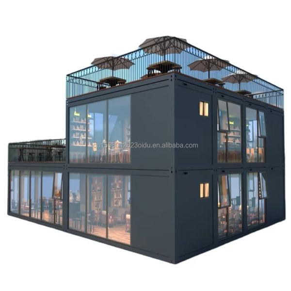 Affordable 20ft Knock Down Sandwich Panel Portable Prefab Hotel Container Modular House with Aluminum Alloy Windows