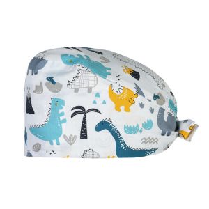 Cotton Disposable Scrub Caps , Disposable Surgical Caps With Buttons