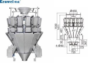 14 Head Pasta Multihead Weigher Machine With 7 Touch Screen