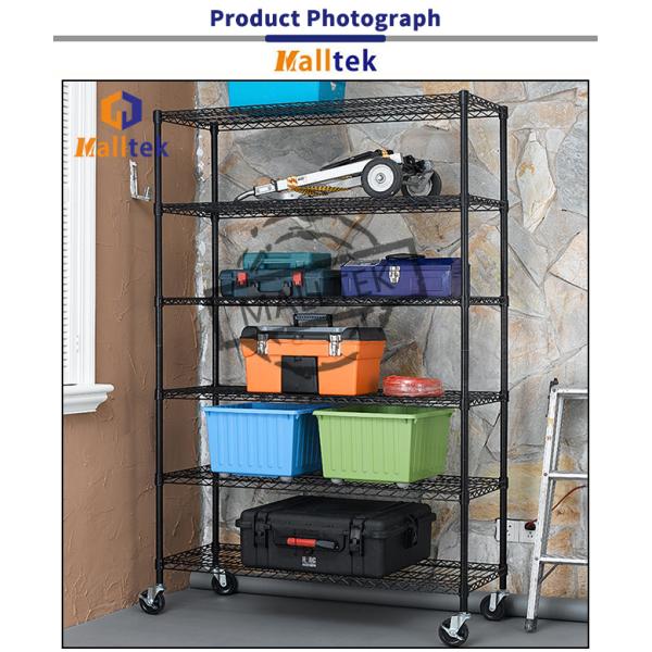 Heavy Duty Wire Shelving Movable Height Adjustment Corrosion Resistant