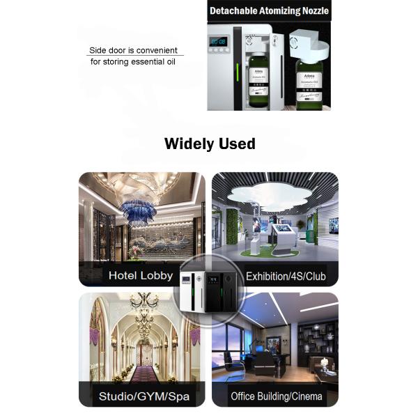 Hotel Lobby Wall Mounted 160ml Pure Fragrance Oil Aromatherapy Diffuser Ultrasonic Scent Waterless Essential Oil Diffuser Air
