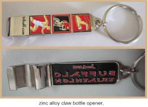 China Metal claw bottle opener key fob, custom painted claw bottle opener key holder, zinc alloy wholesale