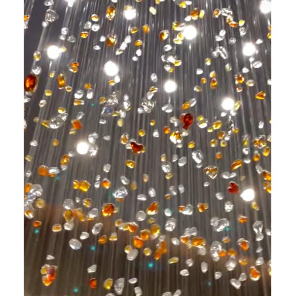 Modern Minimalist Restaurant Lights Designer Model Room Lighting Villa Large Glass Chandeliers