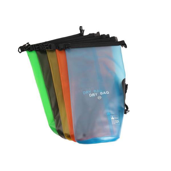 Floating Transparent Roll Top Dry Bag 10l With Handle Strap Actic Blue Color