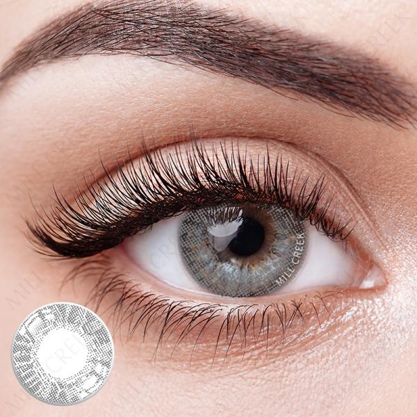 OEM Natural Grey Color Contact Eye Lens Yearly Cosmetic For Male And Female