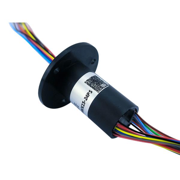 24 Circuit 2A OD 15.5mm Rotating Slip Ring 150RPM Suitable For Robot Turntable
