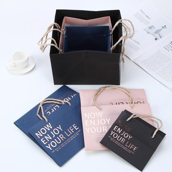 Custom Paper kraft Craft Bags Gift Jewelry Clothing Shopping Bags With Handle