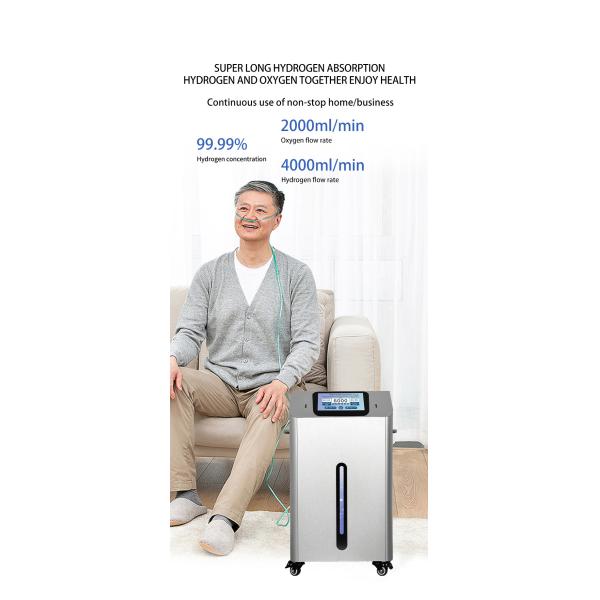 Touch Advertising Screen 99.99% Purity Hydrogen Inhalation Machine 6000ml/min