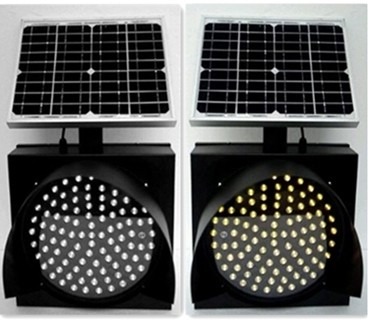 300mm 1 Appearance Solar Powered Panel Traffic Warning Light SG-301
