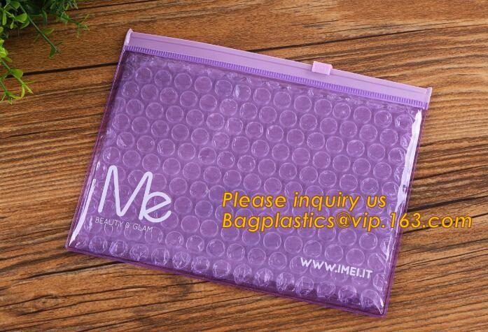 Custom Bubble k Packaging Bag Slider Padded Bag,Anti Shock Plastic PE Material Mailer Zip Lock Padded Bag /Slider