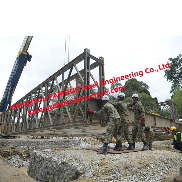 Modular Military Bailey Bridge , Army Surplus Bridges Emergency Rescue Steel