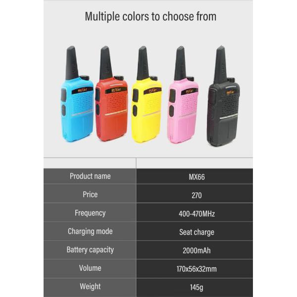 MX66 Security Guard Waterproof Vhf Marine Radio Black Vhf/Uhf Wireless Walkie Talkie