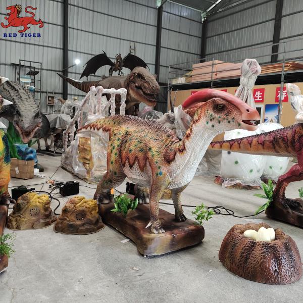 220V 380V Realistic Animatronic Dinosaur Parasaurolophus Model